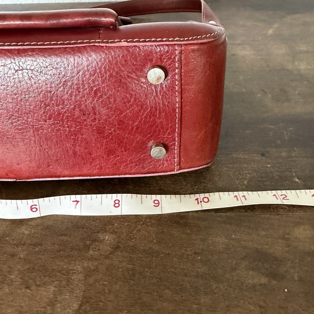 VTG Wilsons Italian Leather Pelle Studio Y2K Hobo Shoulder Bag Red Retro - Picture 5 of 11